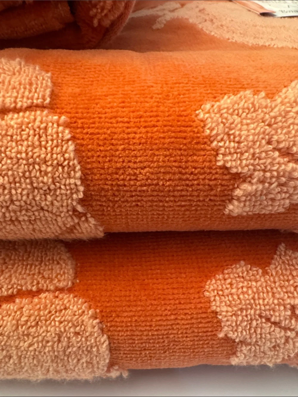 4pc CARO HOME Pumpkin Pattern Orange Bath & Hand Towel Set - Fall - Holiday